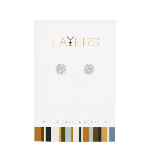Layers Multi Crystal Stud Earrings - Primary Image