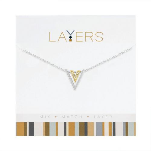 Layers Layered Triangle Necklace - Primary Image