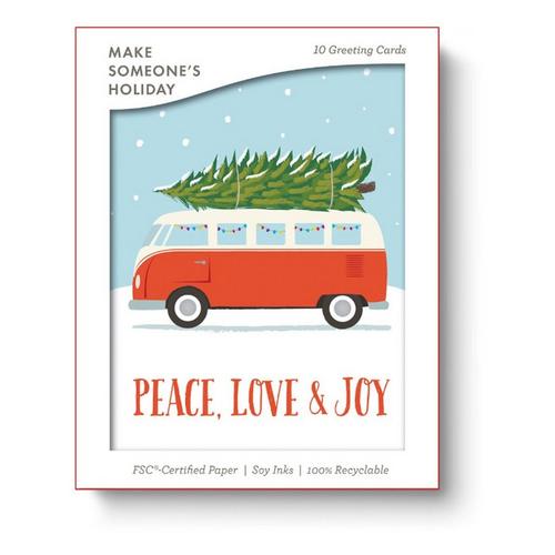 Compendium Festive Tree Transport Peace, Love & Joy Cards - Primary Image