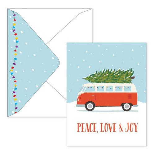 Compendium Festive Tree Transport Peace, Love & Joy Cards - Primary Image