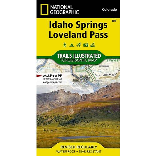 National Geographic Idaho Springs, Loveland Pass Map - Primary Image