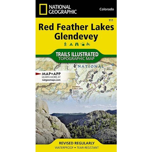 National Geographic Red Feather Lakes, Glendevey Map - Primary Image