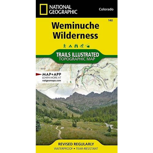 National Geographic Weminuche Wilderness Trail Map - Primary Image