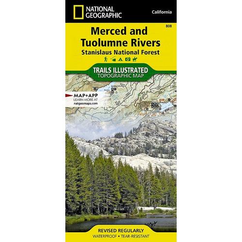National Geographic Merced and Tuolumne Rivers Map - Primary Image