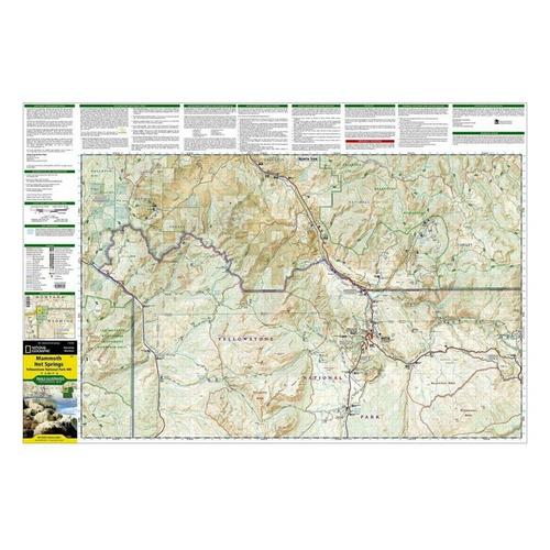 National Geographics Hot Springs: Yellowstone National Park NW Trail Map - Primary Image