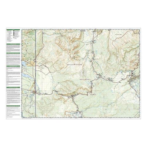National Geographics Hot Springs: Yellowstone National Park NW Trail Map - Primary Image
