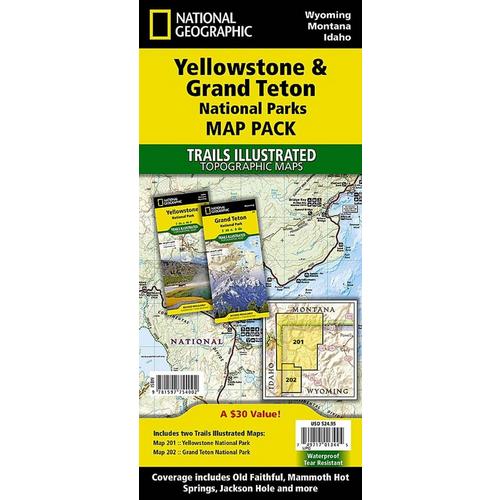 National Geographic Yellowstone and Grand Teton National Parks Map Pack Bundle - Primary Image