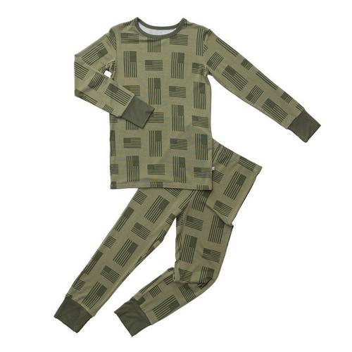 Kids' Laree + Co Kolton Bamboo 2-Piece Long Sleeve T-Shirt Set - Primary Image