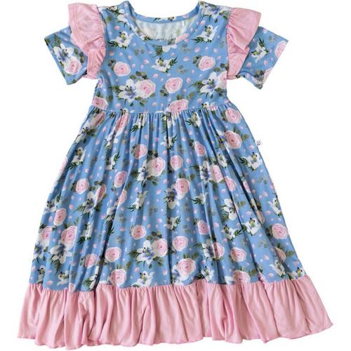 Girls' Laree + Co Lillian Bamboo Ruffle Spin Babydoll Dress - Primary Image