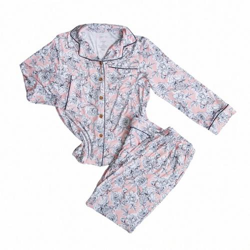 Women's Laree + Co Allie Bamboo Luxe Lounge Pajama Set - Primary Image