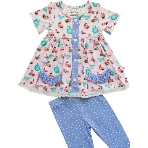 Toddler Girls' Laree + Co Lillian Peplum Shirt Set - Primary Image