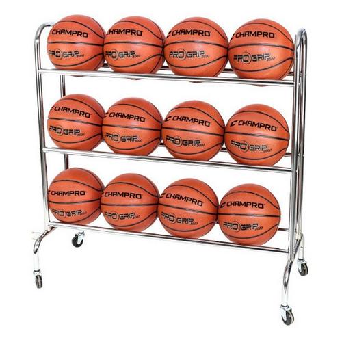 Champro Chrome Finish Ball Rack with Casters - Primary Image
