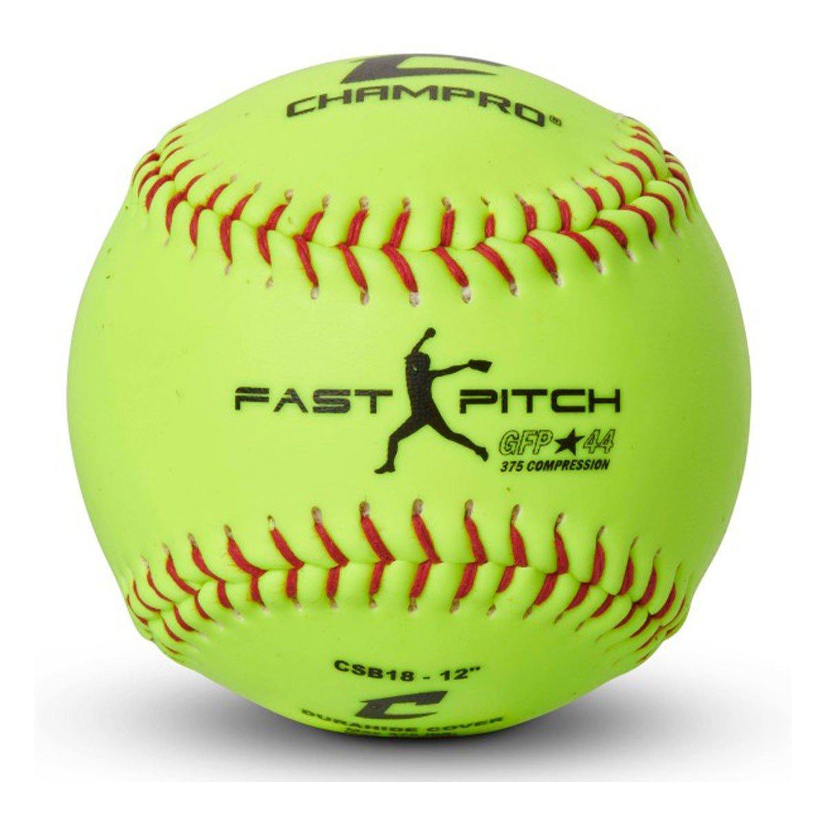 Douzaine De Balles De Softball Champro 11" – Pratique Fastpitch – Jaunes