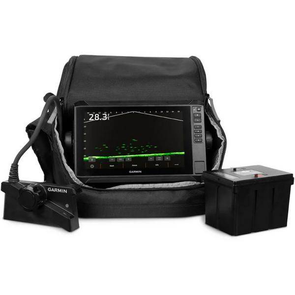 GARMIN ECHOMAP UHD2 93sv LiveScope Plus Bundle with Battery 9 in Fish Finder