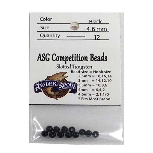 ANGLER SPORT GROUP ASG Competition Slotted Tungsten Beads 36 Pack