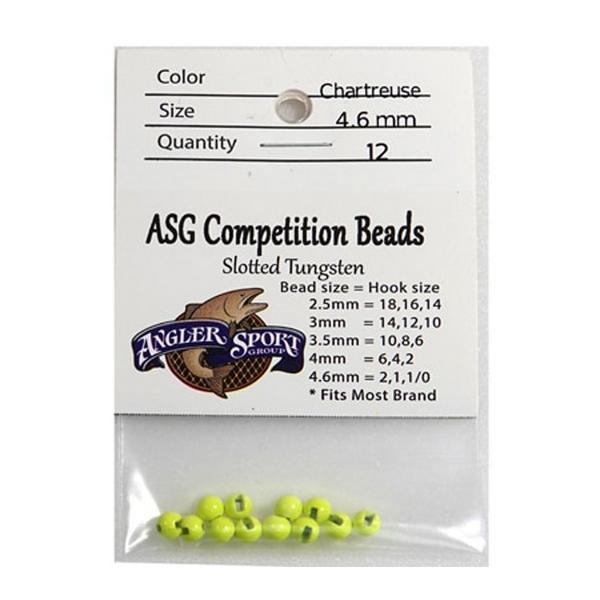 ANGLER SPORT GROUP ASG Anodized  Slotted Tungsted Beads 36 pack