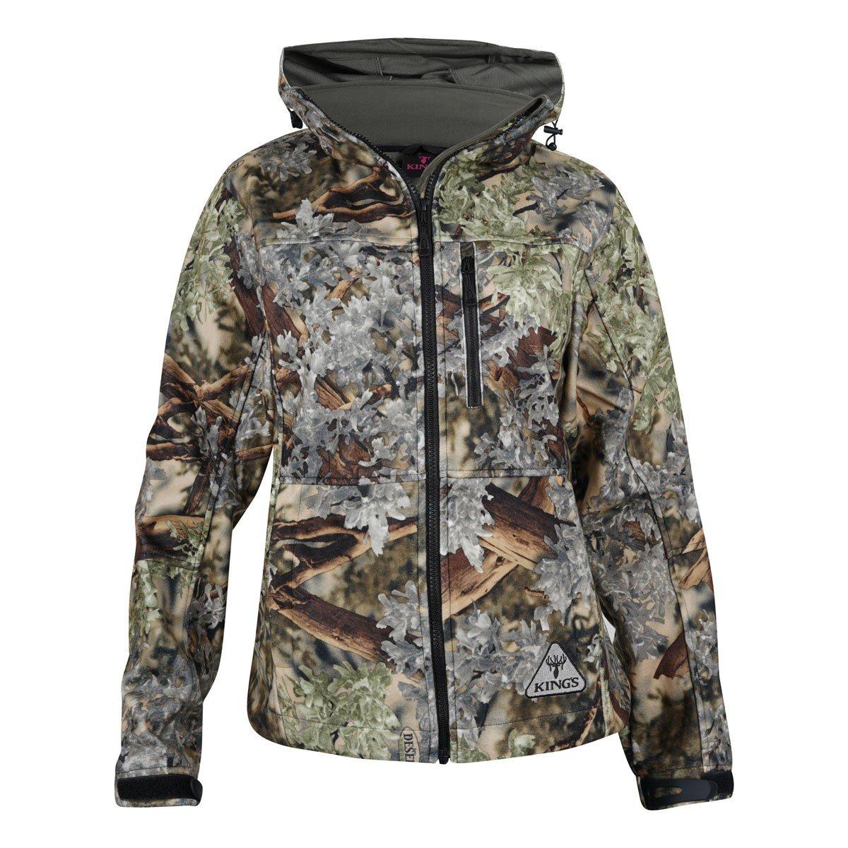 Women's King's Camo Womens Wind-Defender Pro Fleece Hooded Softshell Jacket - King's Camo