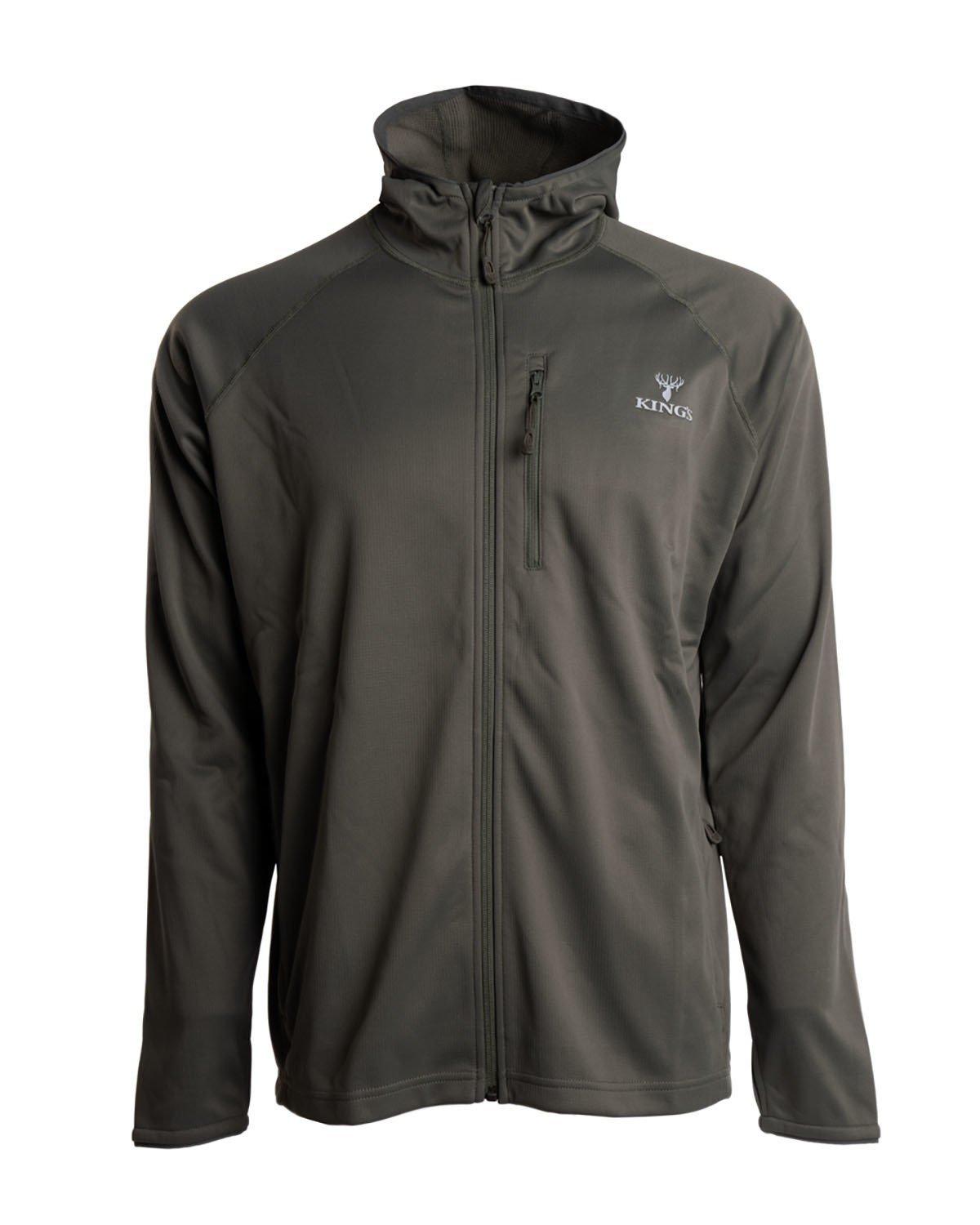 Men's King's Camo Hunter Grid Fleece Full Zip Hoodie - King's Camo