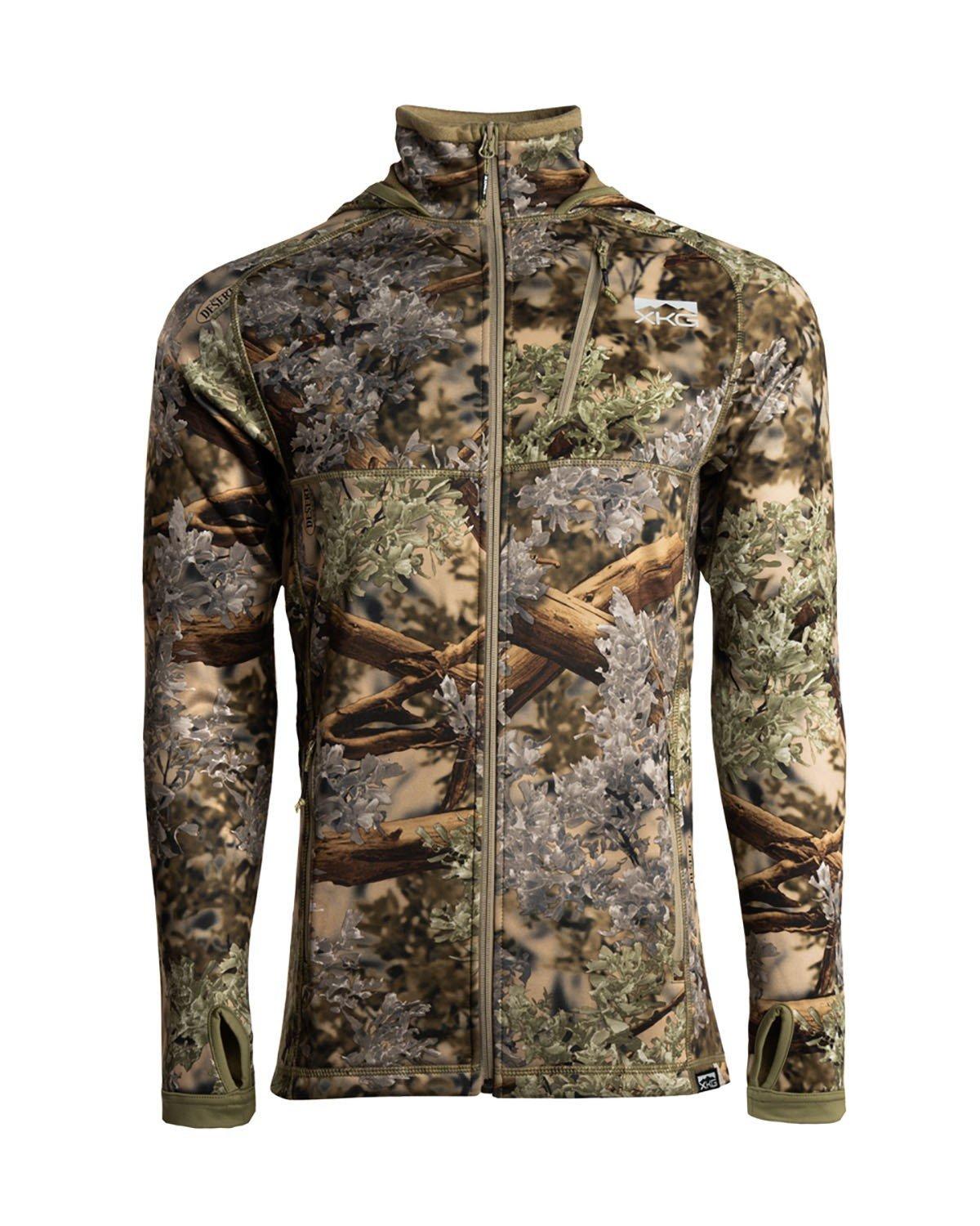 Men's King's Camo XKG Pinnacle Full Zip Hooded Softshell Jacket - King's Camo