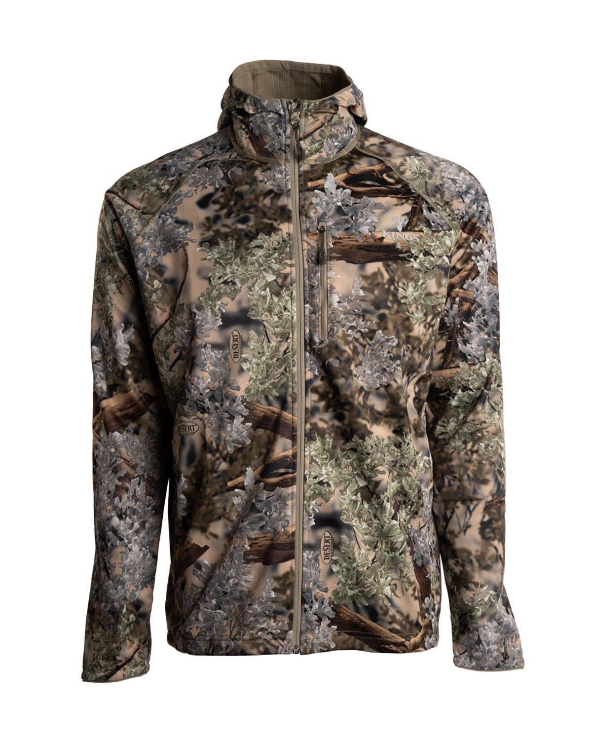 Men's King's Camo Hunter Grid Fleece Full Zip Hoodie - King's Camo
