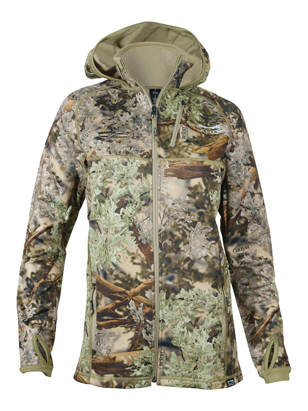 Women's King's Camo Womens XKG Pinnacle Full Zip Hooded Softshell Jacket - King's Camo