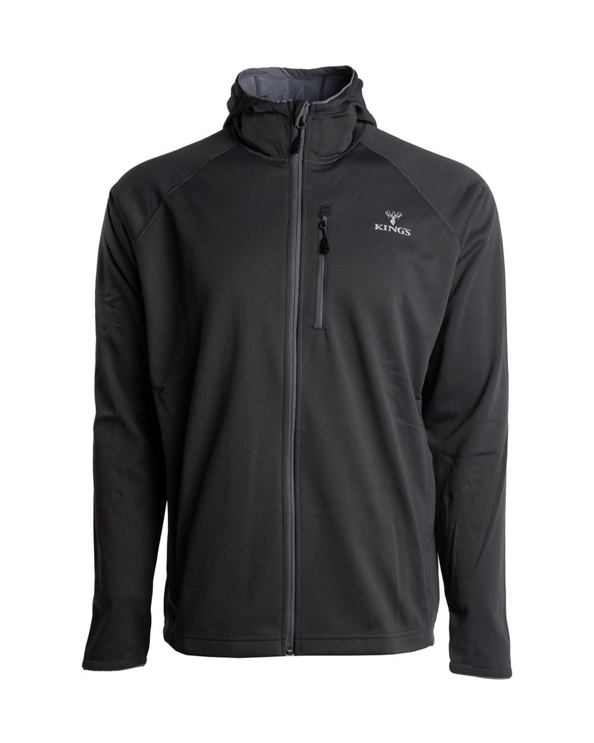 Men's King's Camo Hunter Grid Fleece Full Zip Hoodie - King's Camo
