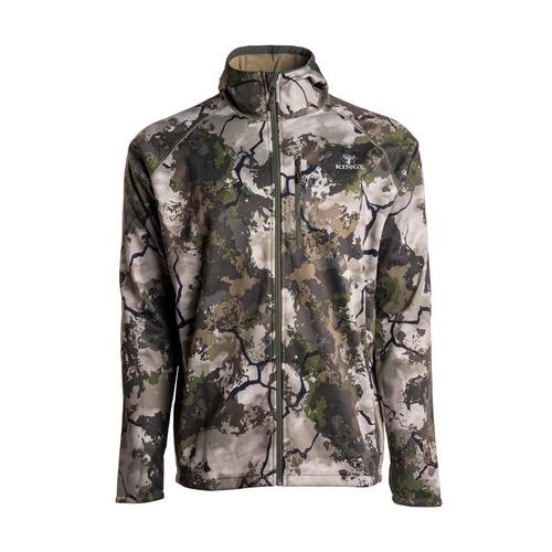 Men's King's Camo Hunter Grid Fleece Full Zip Hoodie - Primary Image