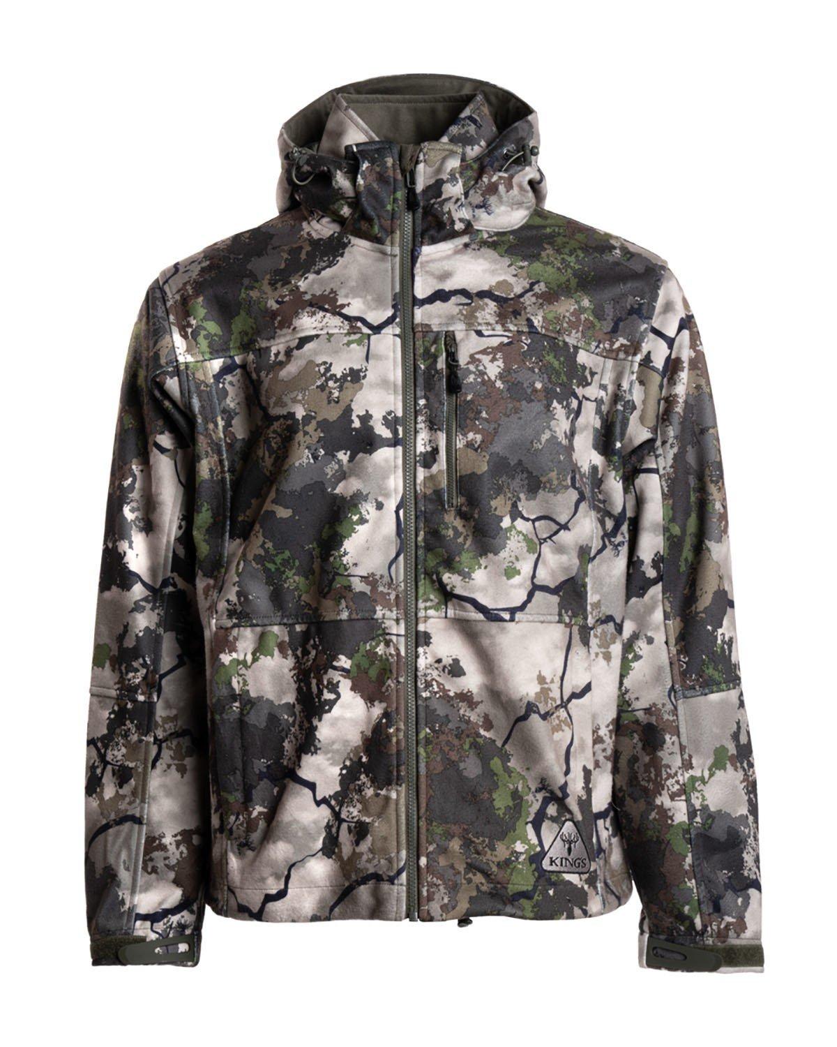 Men's King's Camo Hunter Wind-Defender Pro Hooded Fleece Jacket - King's Camo