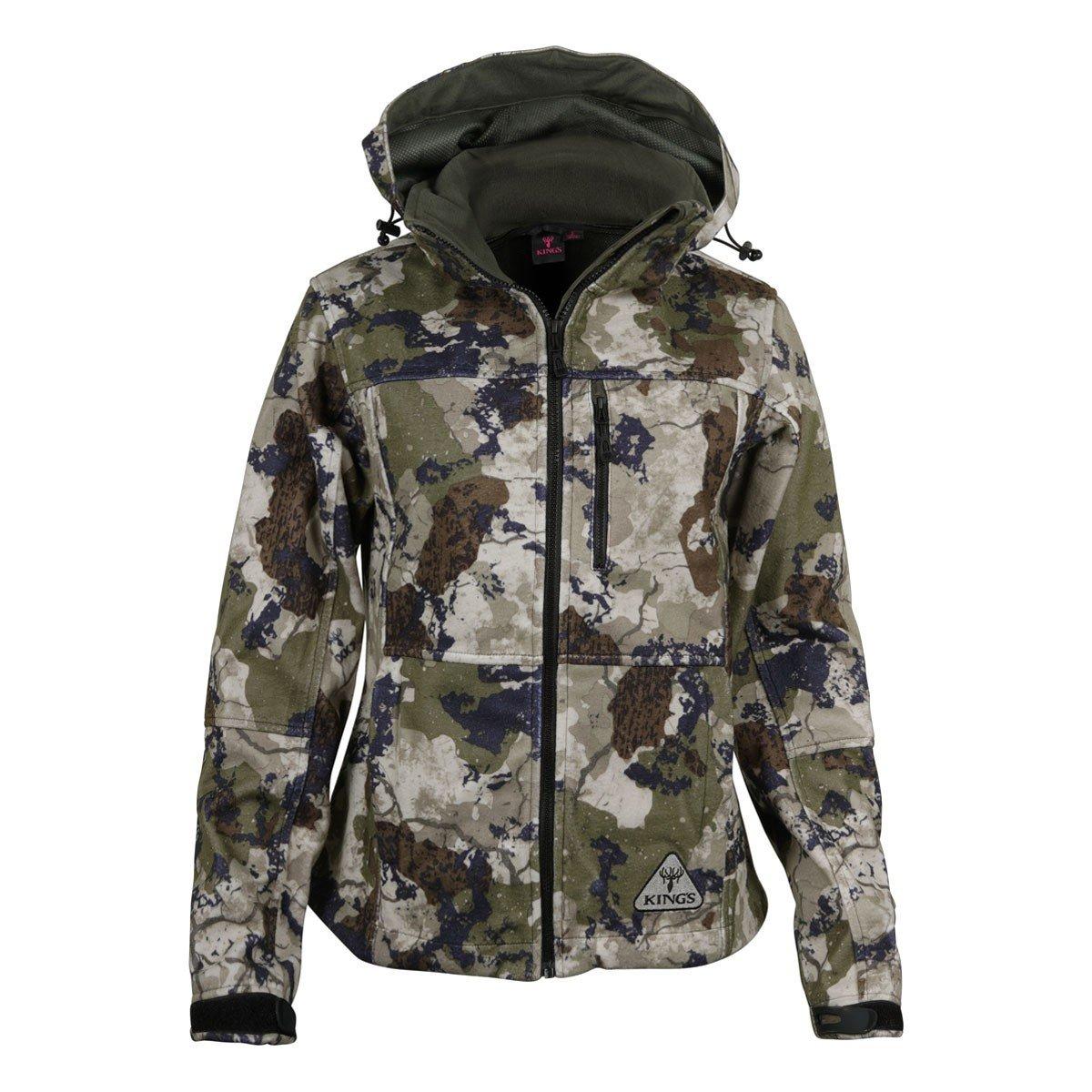 Women's King's Camo Womens Wind-Defender Pro Fleece Hooded Softshell Jacket - King's Camo