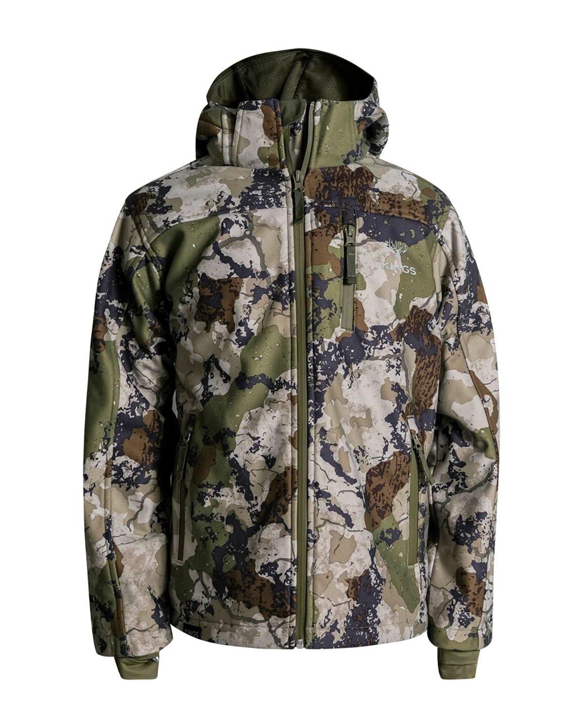 Youth King's Camo Weather Pro Hooded Softshell Jacket - King's Camo