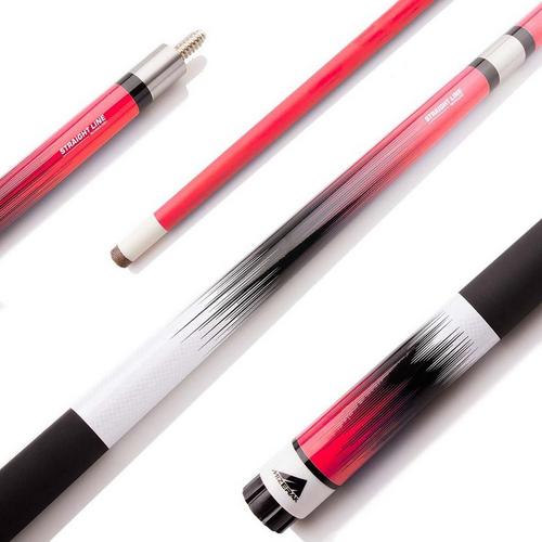 MIZERAK Graphstrike 58&quot; 2-Piece Fiberglass Graphite Composite Billiard/Pool Cue  -Red - Primary Image