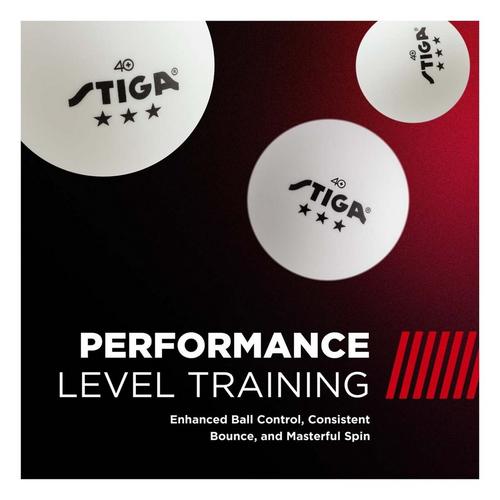 STIGA 3-Star 6-Pack White Ping Pong Balls - Primary Image