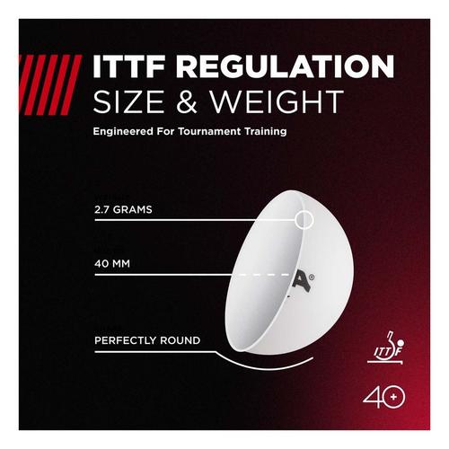 STIGA 3-Star 6-Pack White Ping Pong Balls - Primary Image