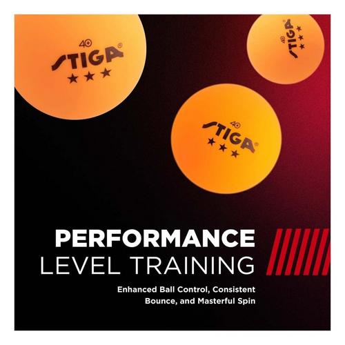 STIGA 3-Star 6-Pack Orange Ping Pong Balls - Primary Image