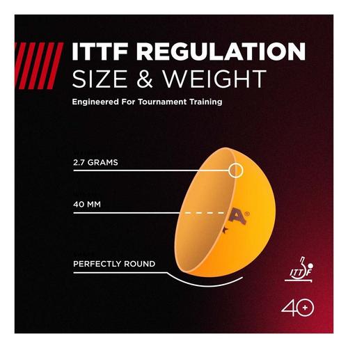 STIGA 3-Star 6-Pack Orange Ping Pong Balls - Primary Image