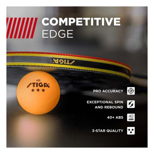 STIGA 3-Star 6-Pack Orange Ping Pong Balls - Primary Image