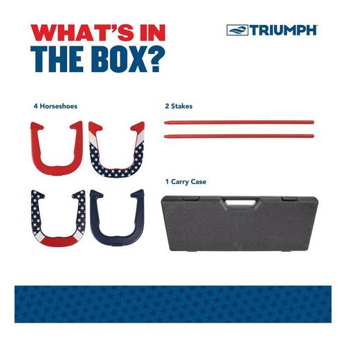 Triumph Patriotic Forged Horseshoe Set - Primary Image
