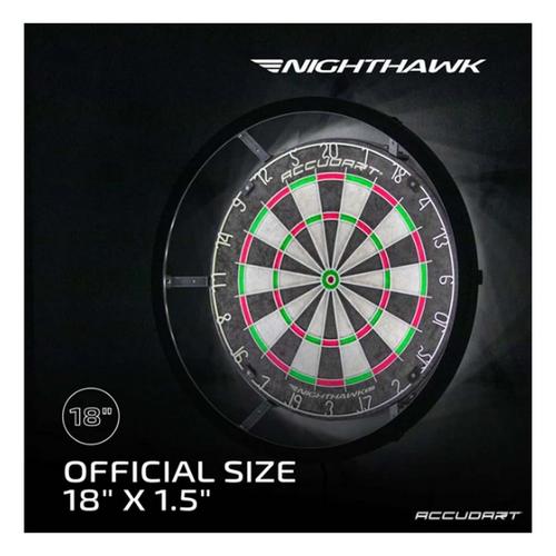 Accudart Nighthawk 2in1 LED/Blacklight Bristle Dartboard - Primary Image
