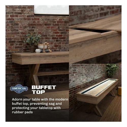 American Legend LED Shuffleboard with Buffet Top - Primary Image