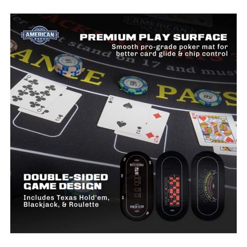 American Legend 84" Oval LED Casino Table - Primary Image