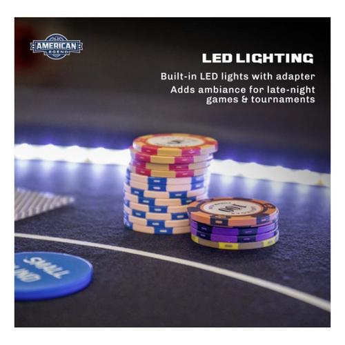 American Legend 84" Oval LED Casino Table - Primary Image