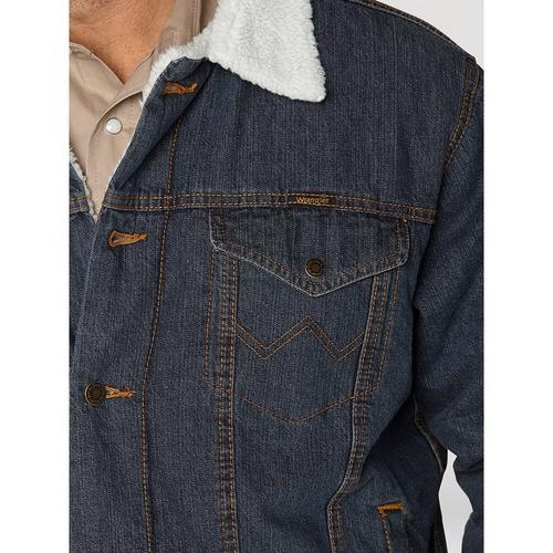 Men's Wrangler Western Style Sherpa Lined Denim Jacket - Primary Image