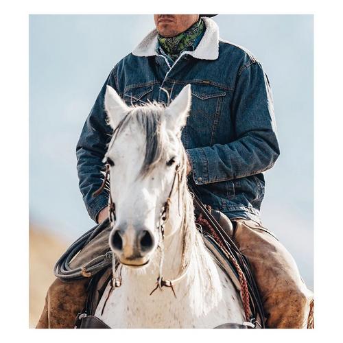 Men's Wrangler Western Style Sherpa Lined Denim Jacket - Primary Image