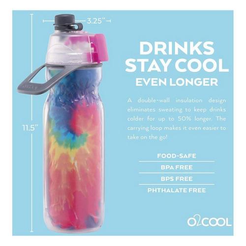 O2Cool Assorted Insulated 20oz Mist 'N Sip Bottle - Primary Image