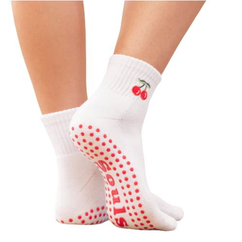 SOULS Very Cherry Grip Quarter Socks - Primary Image