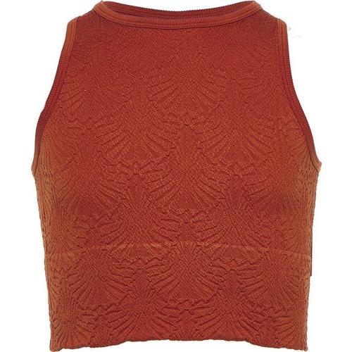 Girls' Fornia High Neck Floral Jacquard Tank Top - Primary Image