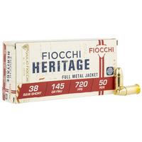 Fiocchi Heritage 38 S W Short Handgun Ammunition 50 Round Box