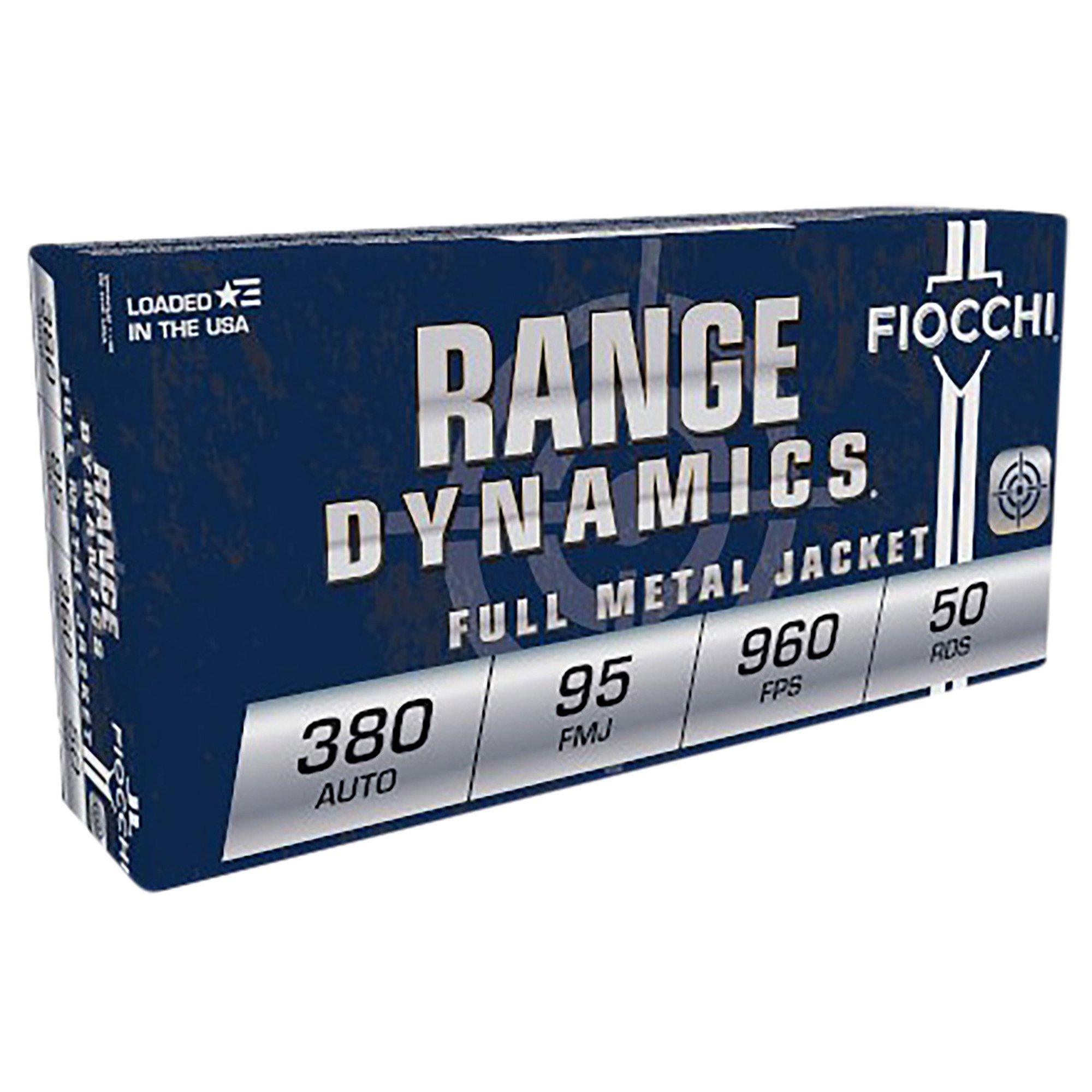 Fiocchi Shooting Dynamics FMJ 380 ACP Handgun Ammunition 50 Round Box