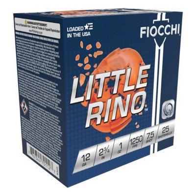 Fiocchi Little Rino Target Handicap Load 12 Gauge Shotshells 25 Round Box