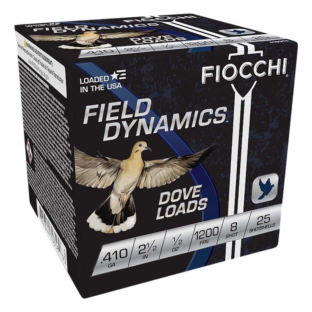 Fiocchi Field Dynamics Dove Load .410 Bore Shotshells 25 Round Box